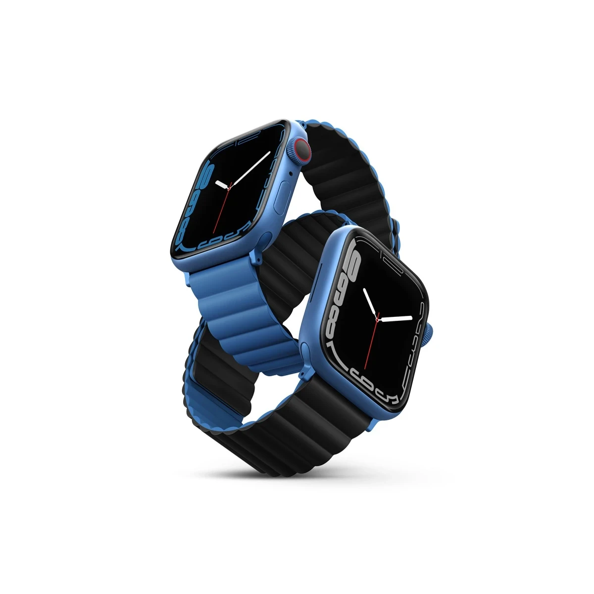 Uniq Apple Watch 41mm Revix Reversible Manyetik Kordon - Mavi-Siyah